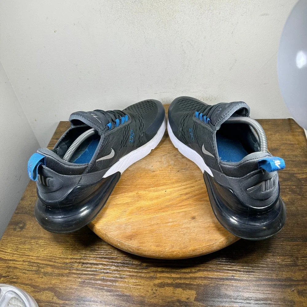 Nike Air Max 270 Men's Athletic Shoes Black Blue Gray Size 12 FV0380-001 - Picture 7 of 10